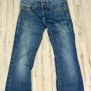 Ariat Real Women's Jeans 28R Classic Blue Medium Wash Mid Rise Boot Cut